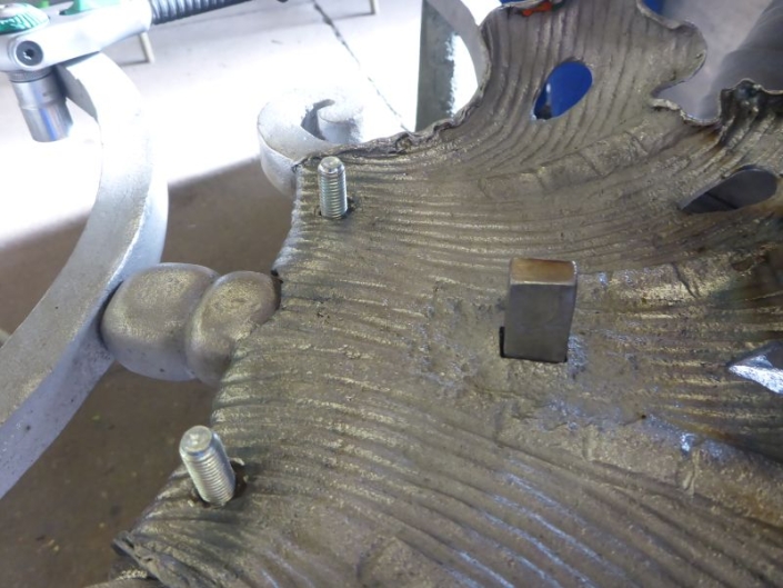 Detailansicht auf den Nietzapfen Detailansicht auf den Nietzapfen