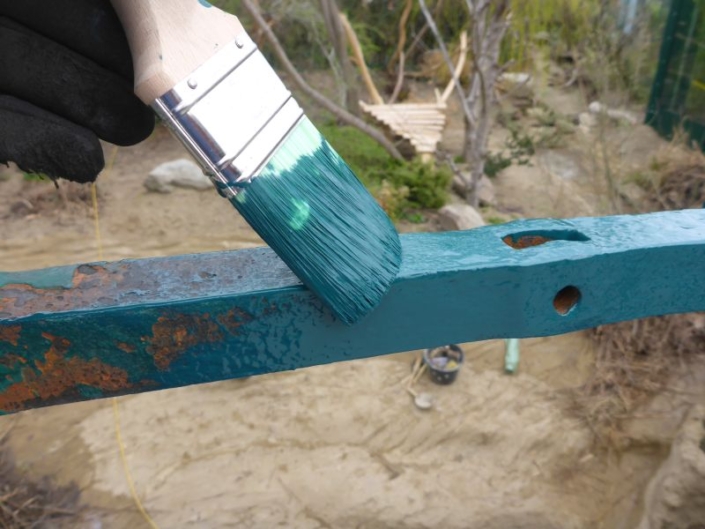 Tor 03. Die Endbeschichtung erfolgte mit Protector von Herbol, Metallschutzlack im Farbton RAL 6005. Tor 03. Die Endbeschichtung erfolgte mit Protector von Herbol, Metallschutzlack im Farbton RAL 6005.