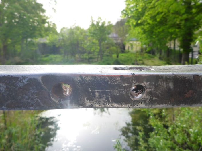 Tor 59 – Detailansicht, Keillöcher Tor 59 - Detailansicht, Keillöcher